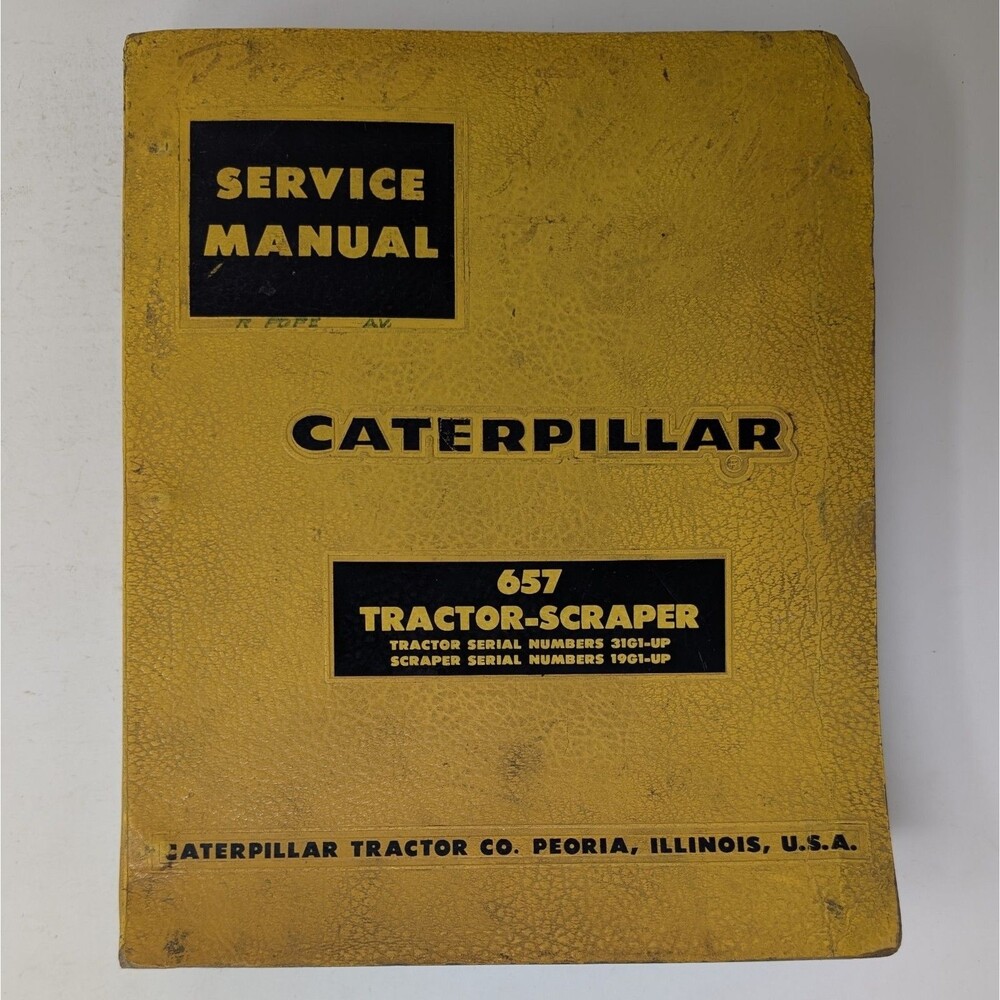 CAT Caterpillar 657 Tractor Scraper Service Manual Shop Repair 31G 19G OEM